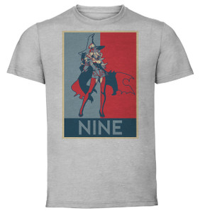 T-Shirt Unisex - Grey - Propaganda - Pixel Art - BlazBlue - mNine