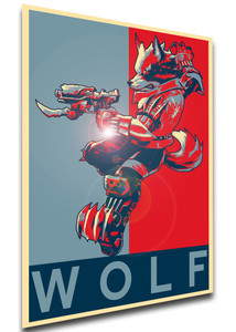Poster - Propaganda - Smash Bros - Wolf Poster - Propaganda - Smash Bros - Wolf