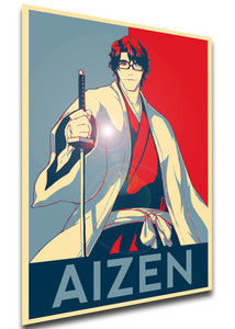 Poster - LL0376 - Propaganda - Bleach - Sosuke Aizen Variant 01 Poster - LL0376 - Propaganda - Bleach - Sosuke Aizen Variant 01