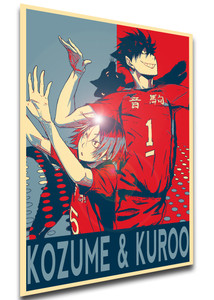 Poster - SA0376 - Propaganda - Haikyuu - Nekoma Team - Kenma Kozume & Tetsurou Kuroo Poster - SA0376 - Propaganda - Haikyuu - Nekoma Team - Kenma Kozume & Tetsurou Kuroo