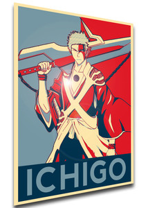 Poster - LL0407 - Propaganda - Bleach - Ichigo Kurosaki Variant 05 Poster - LL0407 - Propaganda - Bleach - Ichigo Kurosaki Variant 05