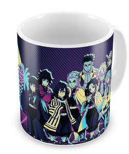 Mug - Vaporwave 80s Style - Demon Slayer - The Nine Hashira Mug - Vaporwave 80s Style - Demon Slayer - The Nine Hashira