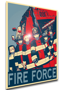 Poster - SA0463 - Propaganda - Fire Force - Characters Variant 01 Poster - SA0463 - Propaganda - Fire Force - Characters Variant 01