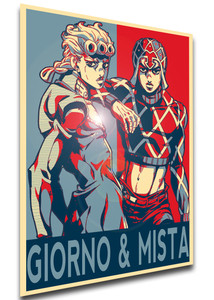 Poster - SA0499 - Propaganda - Jojo's Bizarre Adventure - Vento Aureo - Golden Wind - Giorno Giovanna & Guido Mista Poster - SA0499 - Propaganda - Jojo's Bizarre Adventure - Vento Aureo - Golden Wind - Giorno Giovanna & Guido Mista