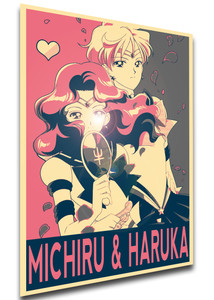 Poster - LL0665 - Propaganda Yuri - Sailor Moon - Michiru Neptune & Haruka Uranus Poster - LL0665 - Propaganda Yuri - Sailor Moon - Michiru Neptune & Haruka Uranus