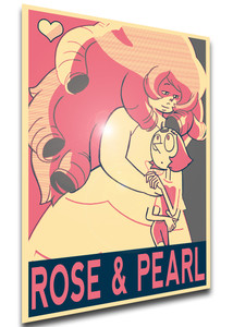 Poster - LL0674 - Propaganda Yuri - Steven Universe - Rose Quartz & Pearl