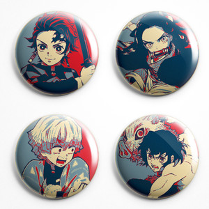 Spille Propaganda - Pins Badges - Demon Slayer Various Characters Spille Propaganda - Pins Badges - Demon Slayer Various Characters