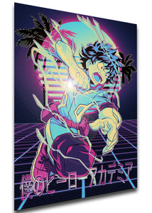 Poster - Vaporwave 80s Style - My Hero Academia - Midoriya Izuku Deku SA0540 Poster - Vaporwave 80s Style - My Hero Academia - Midoriya Izuku Deku SA0540