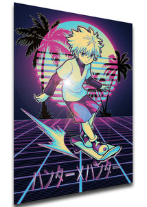 Poster - Vaporwave 80s Style - Hunter x Hunter - Killua Zoldyck SA0542 Poster - Vaporwave 80s Style - Hunter x Hunter - Killua Zoldyck SA0542