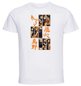 T-Shirt White - Haikyuu - Karasuno Team Fly High