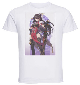 T-Shirt Unisex White - Videogame - Genshin Impact - Beidou