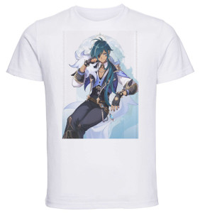 T-Shirt Unisex White - Videogame - Genshin Impact - Kaeya T-Shirt Unisex White - Videogame - Genshin Impact - Kaeya