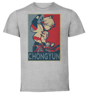 T-Shirt Unisex Grey - Propaganda - Genshin Impact - CHONGYUN SA0587 T-Shirt Unisex Grey - Propaganda - Genshin Impact - CHONGYUN SA0587