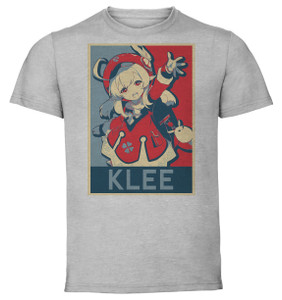 T-Shirt Unisex Grey - Propaganda - Genshin Impact - Klee SA0630 T-Shirt Unisex Grey - Propaganda - Genshin Impact - Klee SA0630