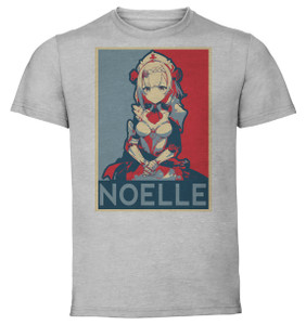 T-Shirt Unisex Grey - Propaganda - Genshin Impact - Noelle SA0596 T-Shirt Unisex Grey - Propaganda - Genshin Impact - Noelle SA0596
