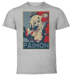 T-Shirt Unisex Grey - Propaganda - Genshin Impact - Paimon SA0597 T-Shirt Unisex Grey - Propaganda - Genshin Impact - Paimon SA0597