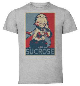 T-Shirt Unisex Grey - Propaganda - Genshin Impact - Sucrose SA0600 T-Shirt Unisex Grey - Propaganda - Genshin Impact - Sucrose SA0600