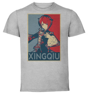 T-Shirt Unisex Grey - Propaganda - Genshin Impact - Xingqiu SA0605