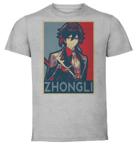 T-Shirt Unisex Grey - Propaganda - Genshin Impact - Zhongli SA0654 T-Shirt Unisex Grey - Propaganda - Genshin Impact - Zhongli SA0654