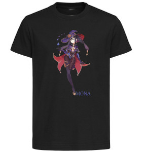 T-Shirt Unisex Black - Genshin Impact - Full Body Mona