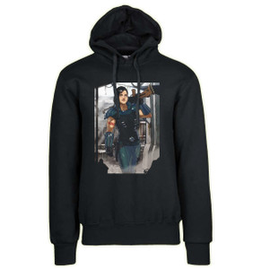 Hoodie Black Grey - Ganassa - The Mandalorian Cara Dune