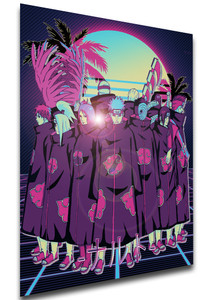 Poster Vaporwave 80s Style - Naruto - Akatsuki Characters - LL1822 Poster Vaporwave 80s Style - Naruto - Akatsuki Characters - LL1822