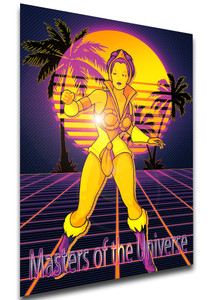 Poster Vaporwave Heat - Masters of the Universe - Teela - LL1848 Poster Vaporwave Heat - Masters of the Universe - Teela - LL1848