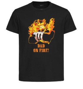 T-Shirt Black Grey White - Father's Day - My Hero Academia - Dad on Fire T-Shirt Black Grey White - Father's Day - My Hero Academia - Dad on Fire