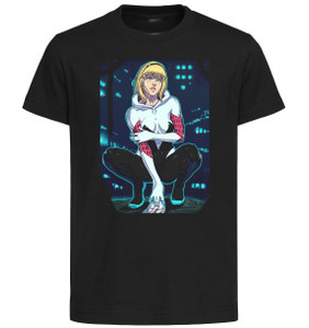 T-Shirt Black Grey White - Ganassa - Spider Gwen T-Shirt Black Grey White - Ganassa - Spider Gwen
