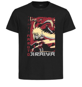 T-Shirt Unisex Black Japanese Style - Naruto - Jiraiya & Gamabunta