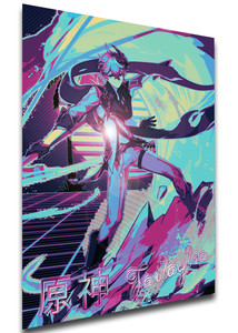 Poster Vaporwave 80s Style - Genshin Impact - Tartaglia Childe SA0808 Poster Vaporwave 80s Style - Genshin Impact - Tartaglia Childe SA0808