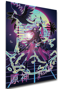 Poster Vaporwave 80s Style - Genshin Impact - Fischl SA0795