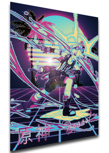 Poster Vaporwave 80s Style - Genshin Impact - Bennet SA0788 Poster Vaporwave 80s Style - Genshin Impact - Bennet SA0788