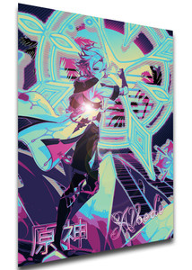 Poster Vaporwave 80s Style - Genshin Impact - Albedo SA0784 Poster Vaporwave 80s Style - Genshin Impact - Albedo SA0784