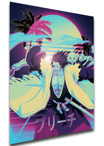 Poster Vaporwave 80s Style - Bleach - Kenpachi & Yachiru - LL1826 Poster Vaporwave 80s Style - Bleach - Kenpachi & Yachiru - LL1826