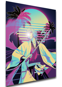 Poster Vaporwave 80s Style - Bleach - Kisuke Urahara - LL1830 Poster Vaporwave 80s Style - Bleach - Kisuke Urahara - LL1830