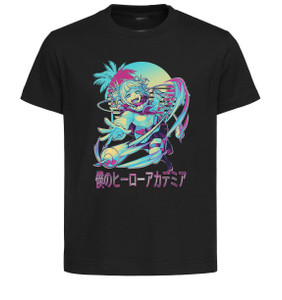 T-Shirt Unisex Black White - Vaporwave 80s Style - My Hero Academia - Himiko Toga SA0539 T-Shirt Unisex Black White - Vaporwave 80s Style - My Hero Academia - Himiko Toga SA0539