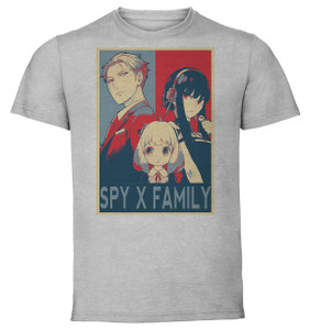 T-Shirt Unisex Grey Propaganda - Spy x Family - Characters SA0731