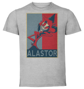 T-Shirt Unisex Grey SA0440 - Propaganda - Hazbin Hotel - Alastor T-Shirt Unisex Grey SA0440 - Propaganda - Hazbin Hotel - Alastor