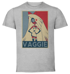 T-Shirt Unisex Grey SA0448 - Propaganda - Hazbin Hotel - Vaggie T-Shirt Unisex Grey SA0448 - Propaganda - Hazbin Hotel - Vaggie