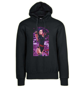 Hoodie Unisex Black Grey Ganassa - X-Men Psylocke