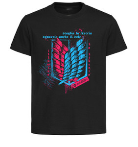 T-Shirt Unisex Black Grey White - Attack on Titan - Guren no Yumiya Italian Cover by Super Saiyan Cartoon Band T-Shirt Unisex Black Grey White - Attack on Titan - Guren no Yumiya Italian Cover by Super Saiyan Cartoon Band