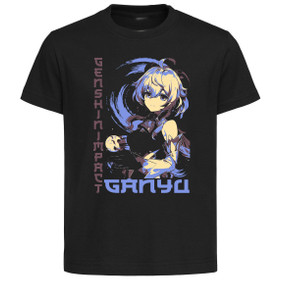 T-Shirt Unisex Black Japanese Style - Genshin Impact - Ganyu T-Shirt Unisex Black Japanese Style - Genshin Impact - Ganyu