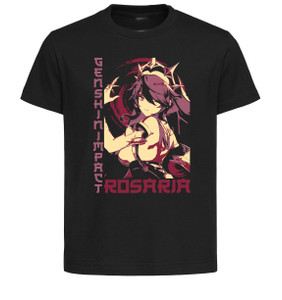 T-Shirt Unisex Black Japanese Style - Genshin Impact - Rosaria T-Shirt Unisex Black Japanese Style - Genshin Impact - Rosaria