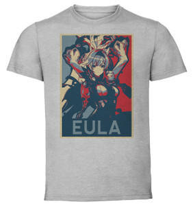 T-Shirt Unisex Grey Propaganda - Genshin Impact - Eula SA0825 T-Shirt Unisex Grey Propaganda - Genshin Impact - Eula SA0825