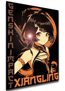 Poster Japanese Style - Genshin Impact - Xiangling Poster Japanese Style - Genshin Impact - Xiangling