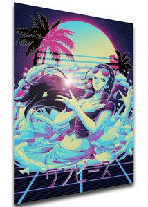 Poster Vaporwave 80s Style - One Piece - Nico Robin - LL1806