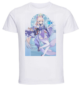T-Shirt Unisex White Videogame - Genshin Impact - Sangonomiya Kokomi T-Shirt Unisex White Videogame - Genshin Impact - Sangonomiya Kokomi