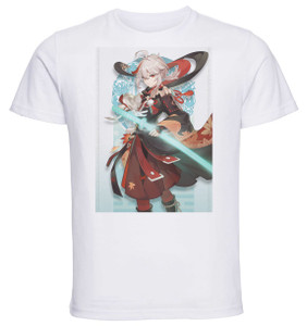 T-Shirt Unisex White Videogame - Genshin Impact - Kaedehara Kazuha T-Shirt Unisex White Videogame - Genshin Impact - Kaedehara Kazuha