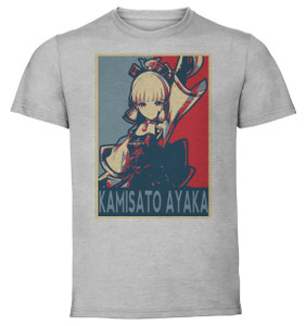 T-Shirt Unisex Grey Propaganda - Genshin Impact - Kamisato Ayaka SA0849 T-Shirt Unisex Grey Propaganda - Genshin Impact - Kamisato Ayaka SA0849